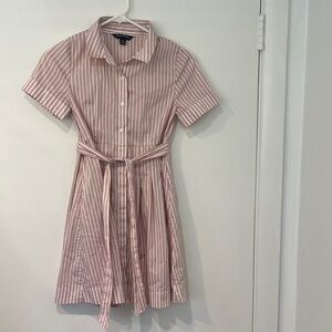 Brooks Brothers Pink and White Striped Dress